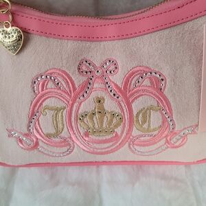 Pink and Gold Embroidered Handbag